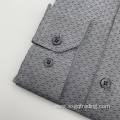 Jacquard CVC long sleeve shirts for men